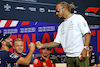 GP STATI UNITI, (L to R): Daniel Ricciardo (AUS) AlphaTauri e Lewis Hamilton (GBR) Mercedes AMG F1 in the FIA Press Conference.
19.10.2023. Formula 1 World Championship, Rd 19, United States Grand Prix, Austin, Texas, USA, Preparation Day.
- www.xpbimages.com, EMail: requests@xpbimages.com © Copyright: Bearne / XPB Images