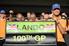 GP STATI UNITI, Lando Norris (GBR) McLaren celebrates his 100th GP with the team.
19.10.2023. Formula 1 World Championship, Rd 19, United States Grand Prix, Austin, Texas, USA, Preparation Day.
- www.xpbimages.com, EMail: requests@xpbimages.com © Copyright: Price / XPB Images