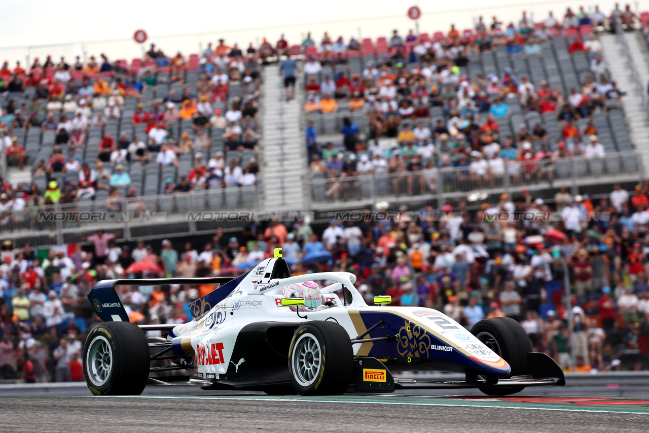 GP STATI UNITI, Lola Lovinfosse (FRA) Mercantile Campos Racing.

21.10.2023. F1 Academy, Rd 7, Gara 2, United States Grand Prix, Austin, Texas, USA, Sprint Day.

- www.xpbimages.com, EMail: requests@xpbimages.com © Copyright: Batchelor / XPB Images