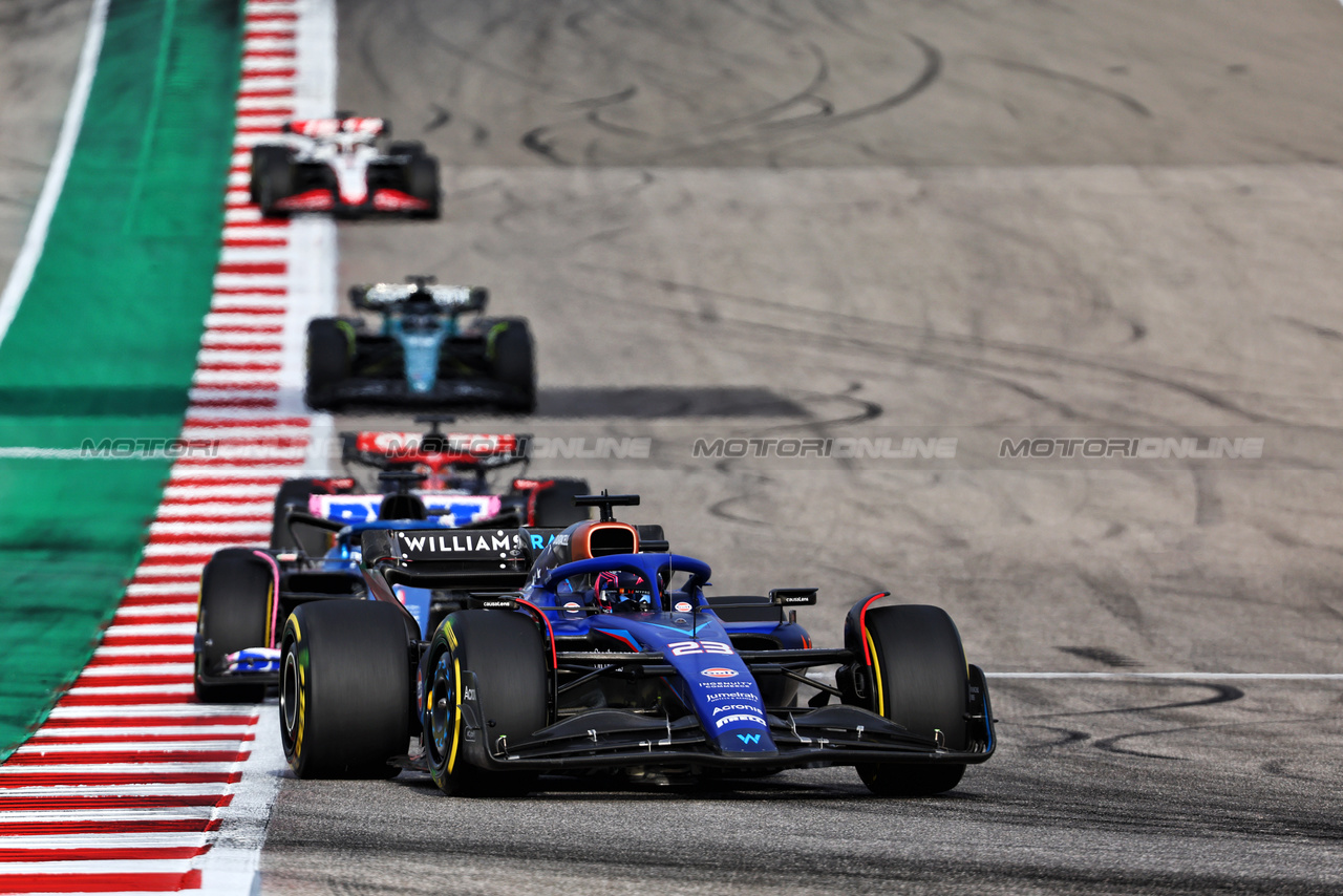 GP STATI UNITI, Alexander Albon (THA) Williams Racing FW45.

21.10.2023. Formula 1 World Championship, Rd 19, United States Grand Prix, Austin, Texas, USA, Sprint Day.

- www.xpbimages.com, EMail: requests@xpbimages.com © Copyright: Batchelor / XPB Images