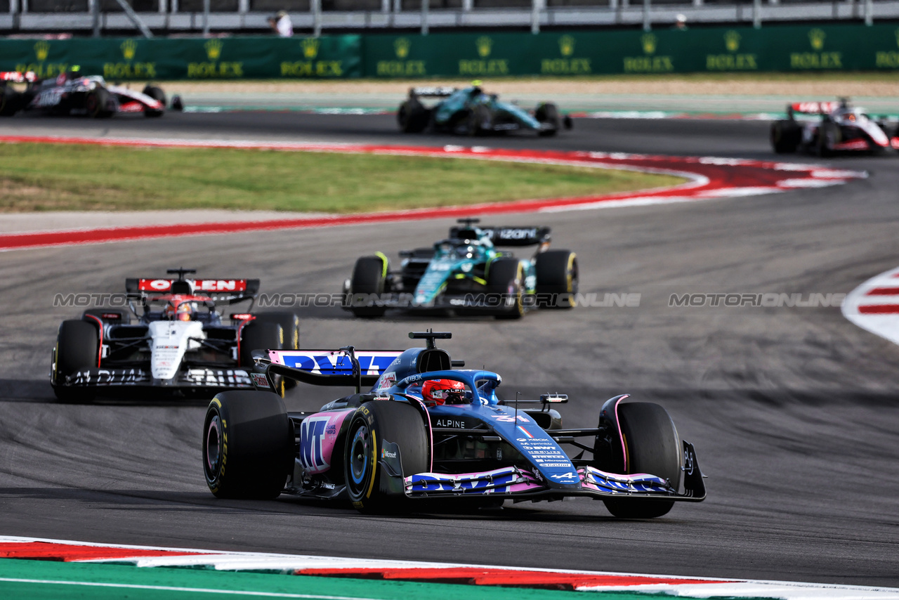GP STATI UNITI, Esteban Ocon (FRA) Alpine F1 Team A523.

21.10.2023. Formula 1 World Championship, Rd 19, United States Grand Prix, Austin, Texas, USA, Sprint Day.

- www.xpbimages.com, EMail: requests@xpbimages.com © Copyright: Moy / XPB Images