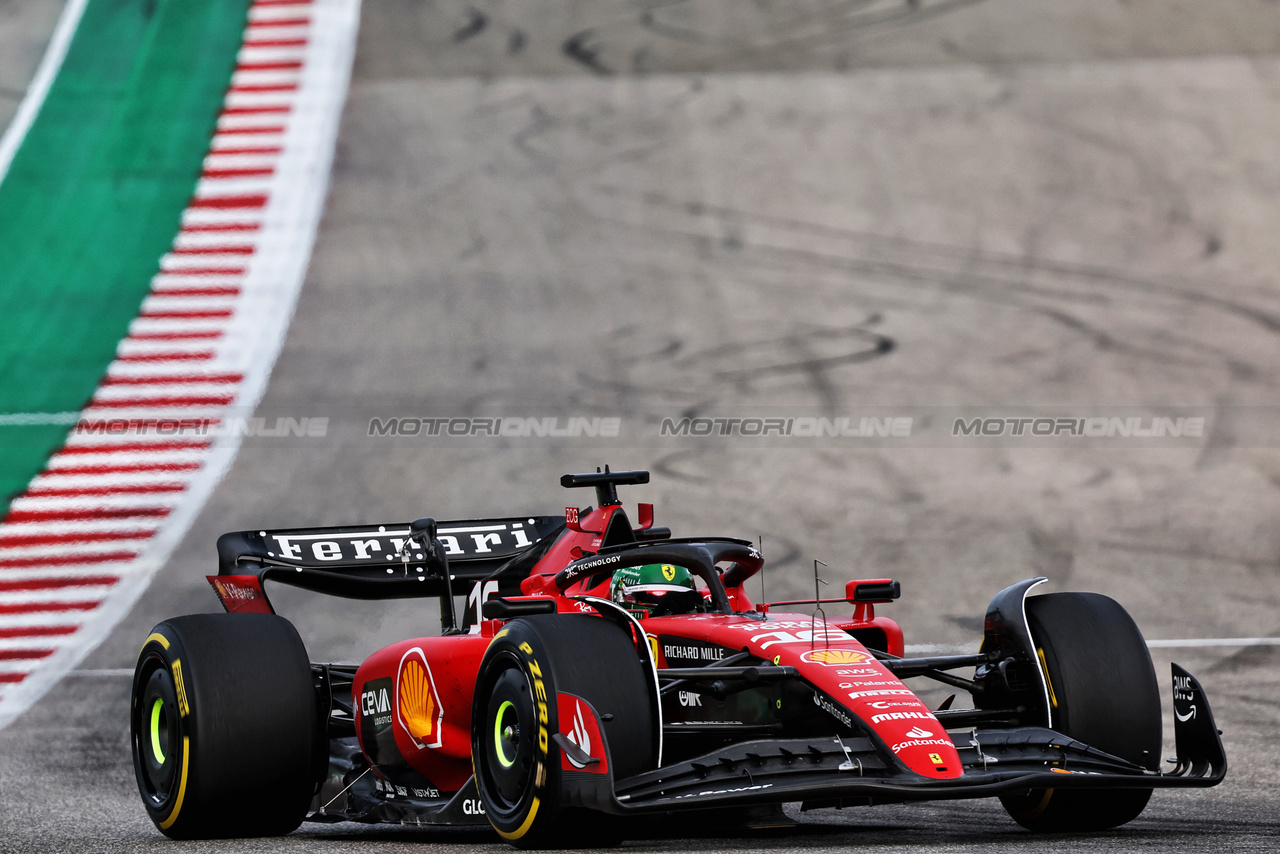 GP STATI UNITI, Charles Leclerc (MON) Ferrari SF-23.

21.10.2023. Formula 1 World Championship, Rd 19, United States Grand Prix, Austin, Texas, USA, Sprint Day.

- www.xpbimages.com, EMail: requests@xpbimages.com © Copyright: Batchelor / XPB Images