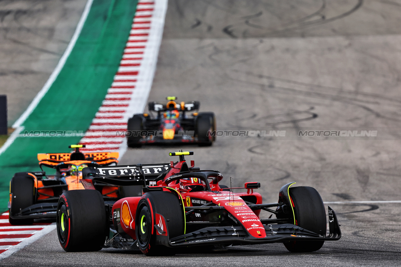 GP STATI UNITI, Carlos Sainz Jr (ESP) Ferrari SF-23.

21.10.2023. Formula 1 World Championship, Rd 19, United States Grand Prix, Austin, Texas, USA, Sprint Day.

- www.xpbimages.com, EMail: requests@xpbimages.com © Copyright: Batchelor / XPB Images
