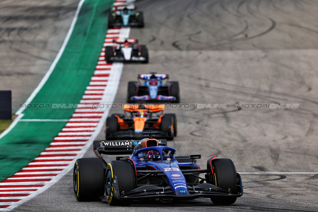 GP STATI UNITI, Alexander Albon (THA) Williams Racing FW45.

21.10.2023. Formula 1 World Championship, Rd 19, United States Grand Prix, Austin, Texas, USA, Sprint Day.

- www.xpbimages.com, EMail: requests@xpbimages.com © Copyright: Batchelor / XPB Images