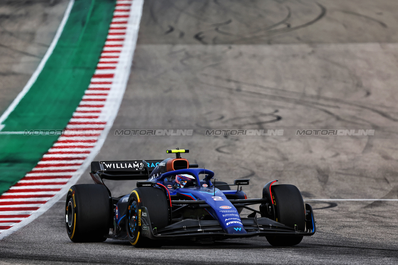 GP STATI UNITI, Logan Sargeant (USA) Williams Racing FW45.

21.10.2023. Formula 1 World Championship, Rd 19, United States Grand Prix, Austin, Texas, USA, Sprint Day.

- www.xpbimages.com, EMail: requests@xpbimages.com © Copyright: Batchelor / XPB Images
