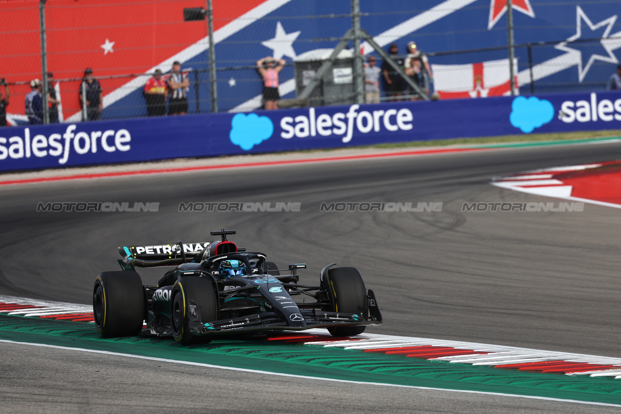 GP STATI UNITI, George Russell (GBR) Mercedes AMG F1 W14.

21.10.2023. Formula 1 World Championship, Rd 19, United States Grand Prix, Austin, Texas, USA, Sprint Day.

- www.xpbimages.com, EMail: requests@xpbimages.com © Copyright: Batchelor / XPB Images