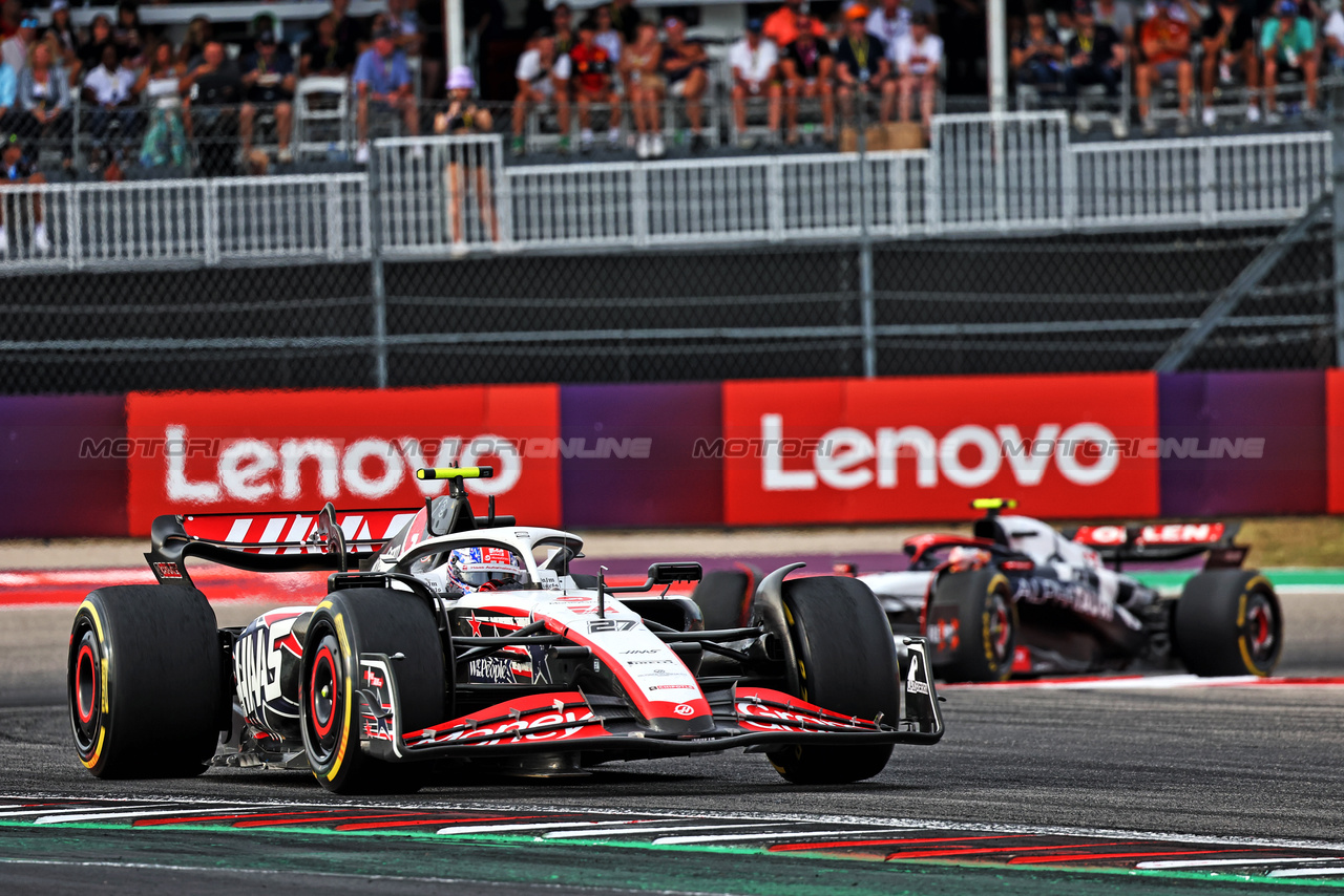 GP STATI UNITI, Nico Hulkenberg (GER) Haas VF-23.

21.10.2023. Formula 1 World Championship, Rd 19, United States Grand Prix, Austin, Texas, USA, Sprint Day.

- www.xpbimages.com, EMail: requests@xpbimages.com © Copyright: Batchelor / XPB Images