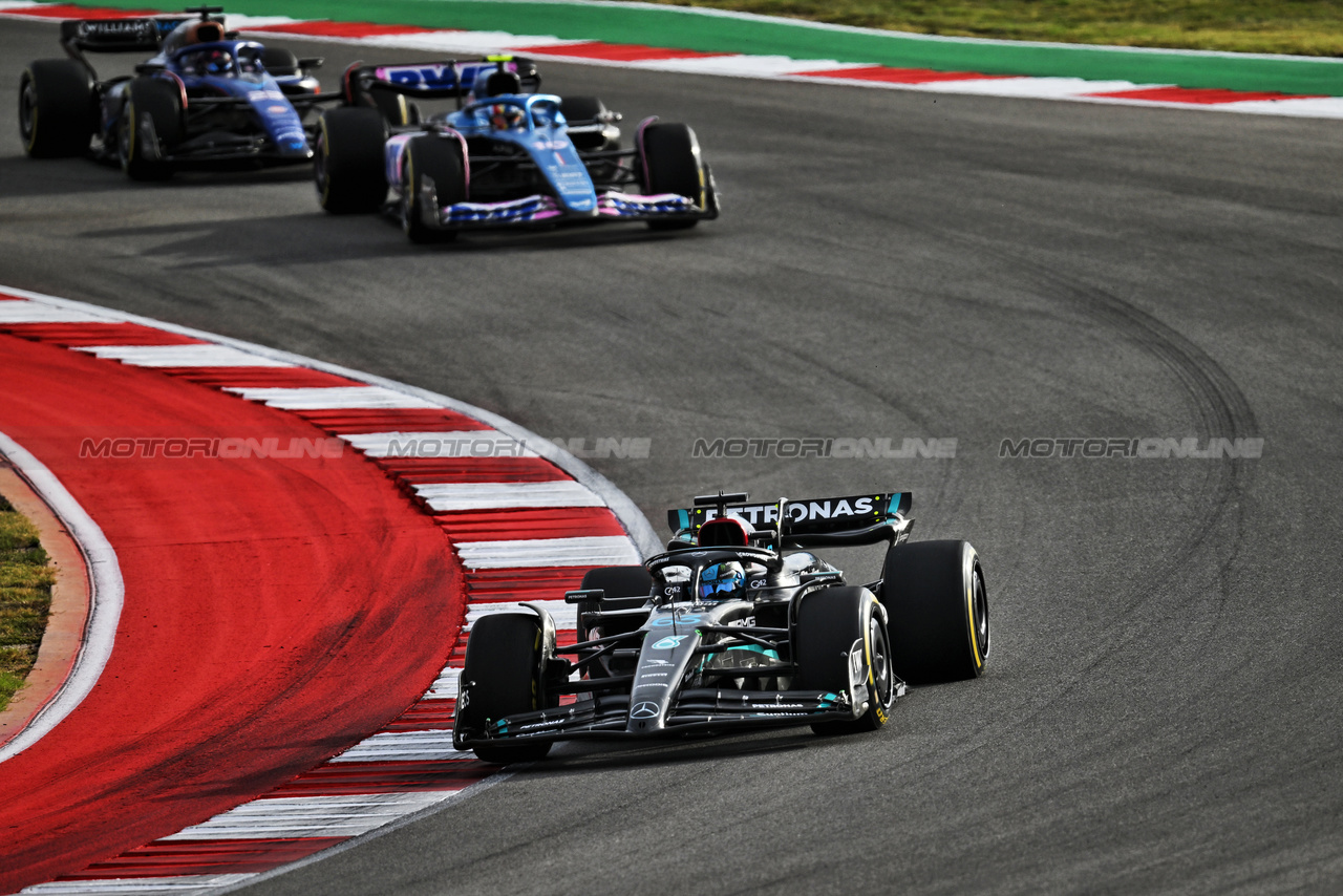GP STATI UNITI, George Russell (GBR) Mercedes AMG F1 W14.

21.10.2023. Formula 1 World Championship, Rd 19, United States Grand Prix, Austin, Texas, USA, Sprint Day.

- www.xpbimages.com, EMail: requests@xpbimages.com © Copyright: Price / XPB Images
