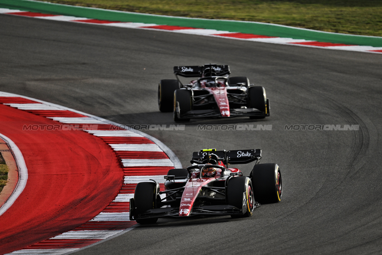 GP STATI UNITI, Zhou Guanyu (CHN) Alfa Romeo F1 Team C43.

21.10.2023. Formula 1 World Championship, Rd 19, United States Grand Prix, Austin, Texas, USA, Sprint Day.

- www.xpbimages.com, EMail: requests@xpbimages.com © Copyright: Price / XPB Images