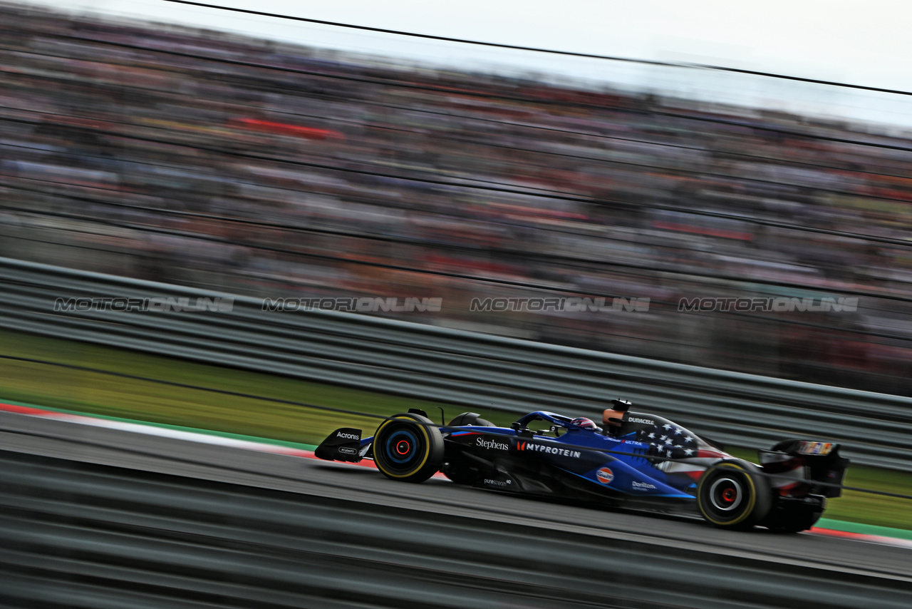 GP STATI UNITI, Alexander Albon (THA) Williams Racing FW45.

21.10.2023. Formula 1 World Championship, Rd 19, United States Grand Prix, Austin, Texas, USA, Sprint Day.

- www.xpbimages.com, EMail: requests@xpbimages.com © Copyright: Price / XPB Images
