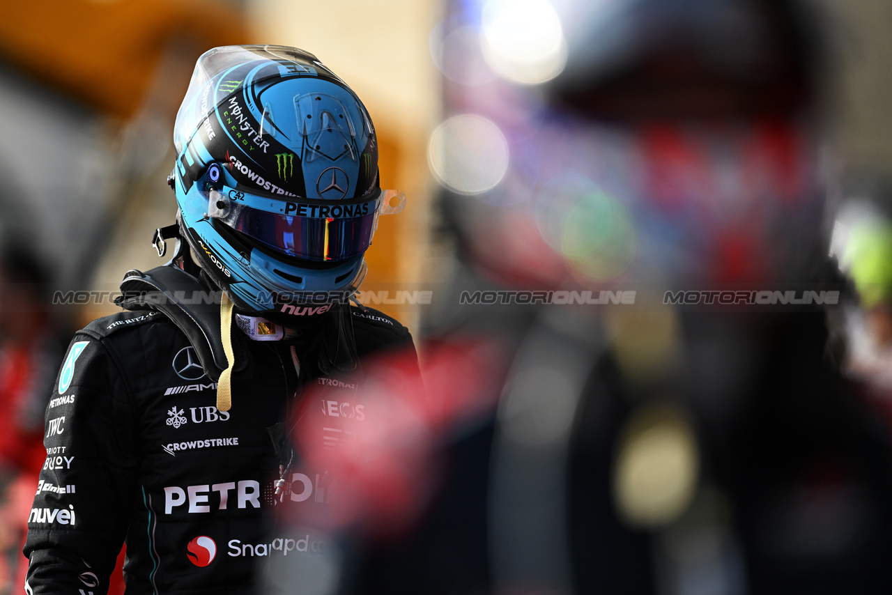 GP STATI UNITI, George Russell (GBR) Mercedes AMG F1 in Sprint parc ferme.

21.10.2023. Formula 1 World Championship, Rd 19, United States Grand Prix, Austin, Texas, USA, Sprint Day.

- www.xpbimages.com, EMail: requests@xpbimages.com © Copyright: Price / XPB Images