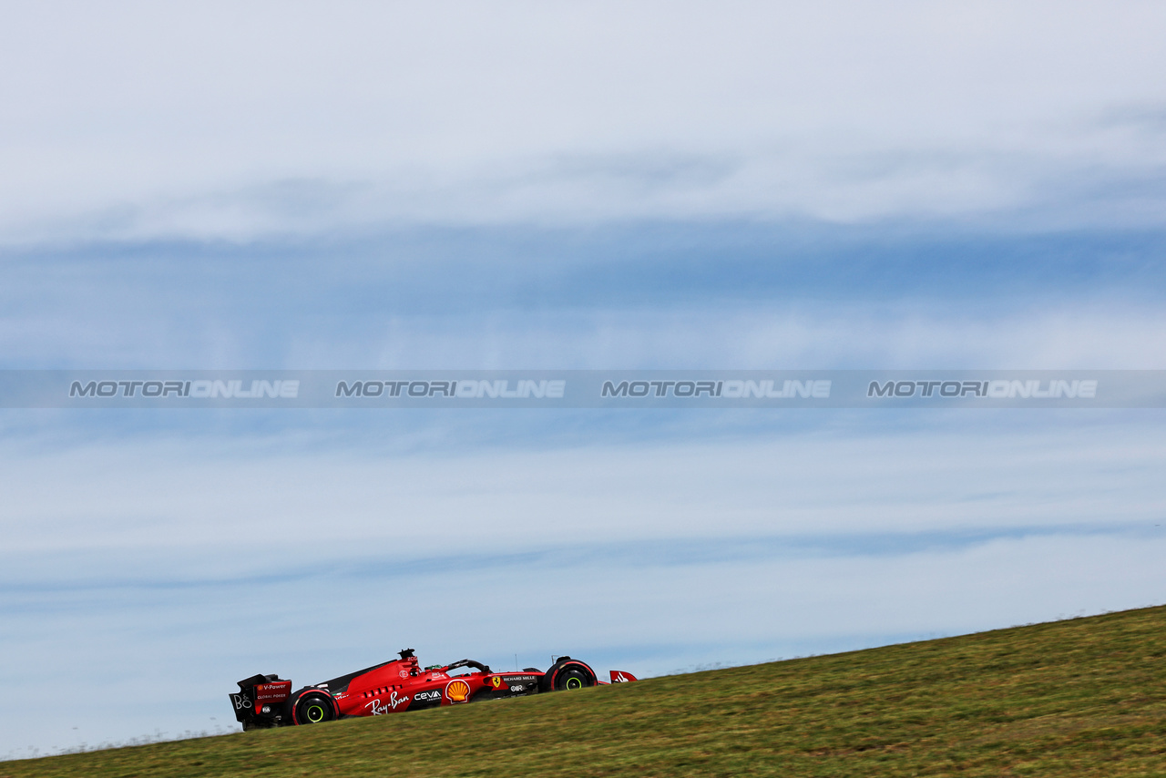 GP STATI UNITI, Charles Leclerc (MON) Ferrari SF-23.

21.10.2023. Formula 1 World Championship, Rd 19, United States Grand Prix, Austin, Texas, USA, Sprint Day.

 - www.xpbimages.com, EMail: requests@xpbimages.com © Copyright: Coates / XPB Images
