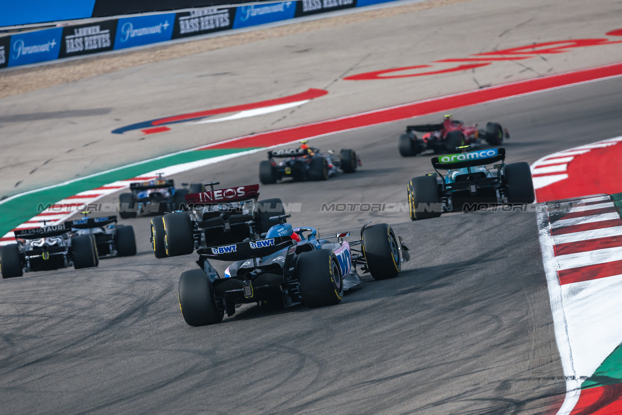 GP STATI UNITI, Esteban Ocon (FRA) Alpine F1 Team A523.

21.10.2023. Formula 1 World Championship, Rd 19, United States Grand Prix, Austin, Texas, USA, Sprint Day.

- www.xpbimages.com, EMail: requests@xpbimages.com © Copyright: Bearne / XPB Images