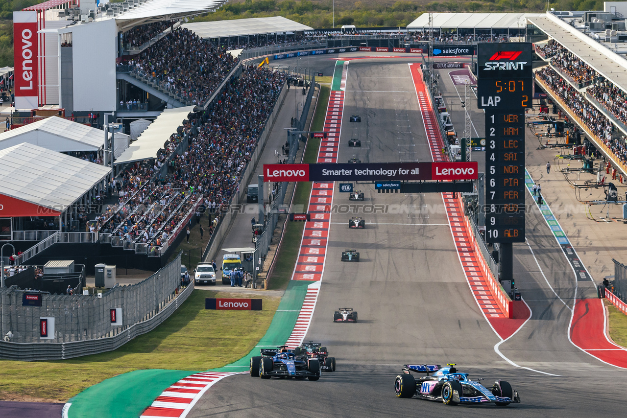 GP STATI UNITI, Pierre Gasly (FRA) Alpine F1 Team A523.

21.10.2023. Formula 1 World Championship, Rd 19, United States Grand Prix, Austin, Texas, USA, Sprint Day.

- www.xpbimages.com, EMail: requests@xpbimages.com © Copyright: Bearne / XPB Images