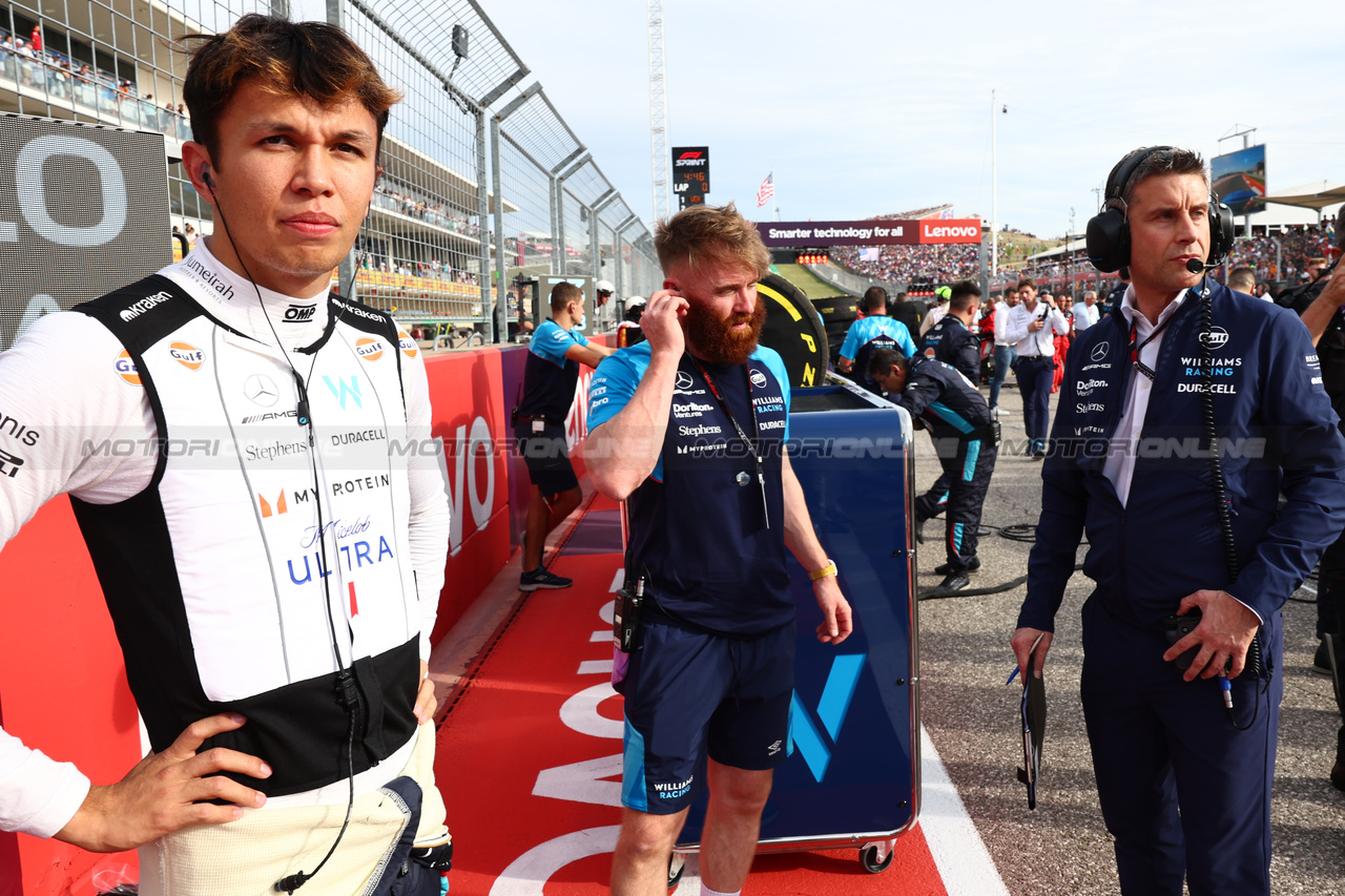 GP STATI UNITI, Alexander Albon (THA) Williams Racing on the grid.

21.10.2023. Formula 1 World Championship, Rd 19, United States Grand Prix, Austin, Texas, USA, Sprint Day.

- www.xpbimages.com, EMail: requests@xpbimages.com © Copyright: Batchelor / XPB Images