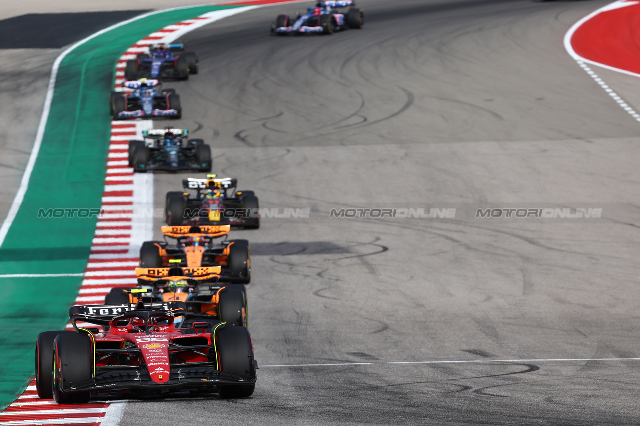 GP STATI UNITI, Carlos Sainz Jr (ESP) Ferrari SF-23.

21.10.2023. Formula 1 World Championship, Rd 19, United States Grand Prix, Austin, Texas, USA, Sprint Day.

- www.xpbimages.com, EMail: requests@xpbimages.com © Copyright: Batchelor / XPB Images