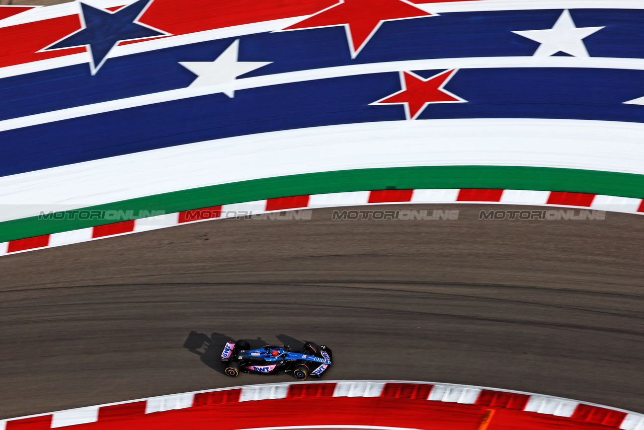 GP STATI UNITI, Esteban Ocon (FRA) Alpine F1 Team A523.

21.10.2023. Formula 1 World Championship, Rd 19, United States Grand Prix, Austin, Texas, USA, Sprint Day.

 - www.xpbimages.com, EMail: requests@xpbimages.com © Copyright: Coates / XPB Images