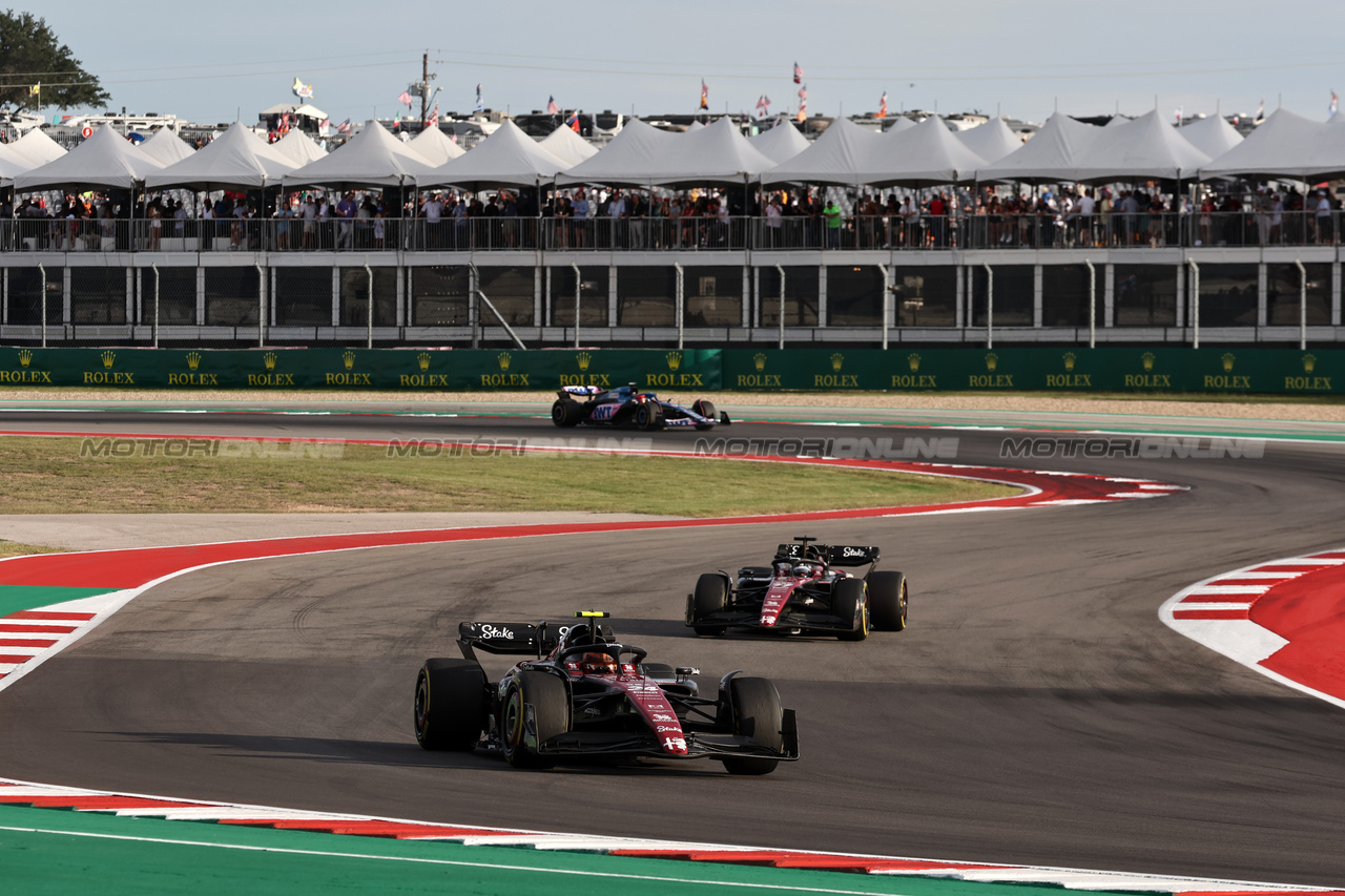 GP STATI UNITI, Zhou Guanyu (CHN) Alfa Romeo F1 Team C43.

21.10.2023. Formula 1 World Championship, Rd 19, United States Grand Prix, Austin, Texas, USA, Sprint Day.

- www.xpbimages.com, EMail: requests@xpbimages.com © Copyright: Moy / XPB Images