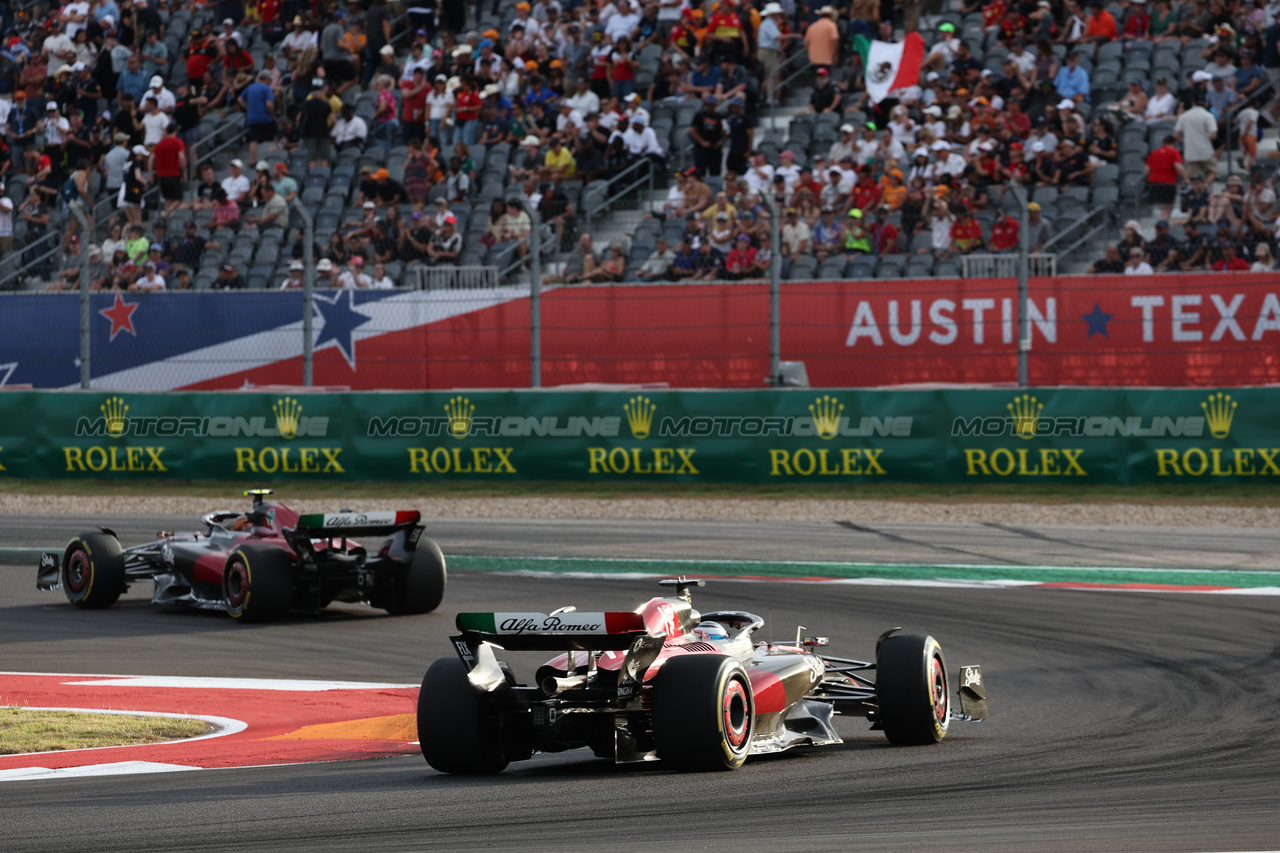 GP STATI UNITI, Valtteri Bottas (FIN) Alfa Romeo F1 Team C43.

21.10.2023. Formula 1 World Championship, Rd 19, United States Grand Prix, Austin, Texas, USA, Sprint Day.

- www.xpbimages.com, EMail: requests@xpbimages.com © Copyright: Moy / XPB Images