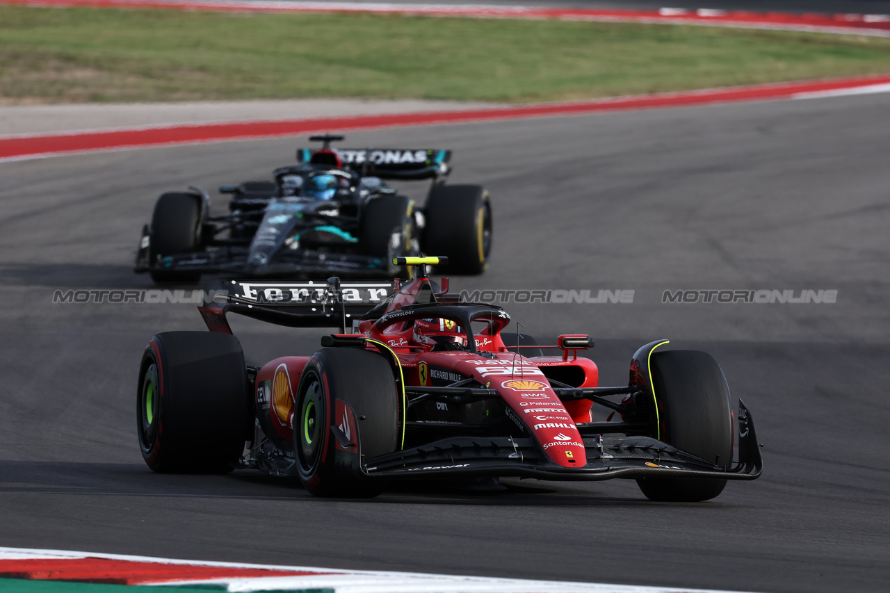 GP STATI UNITI, Carlos Sainz Jr (ESP) Ferrari SF-23.

21.10.2023. Formula 1 World Championship, Rd 19, United States Grand Prix, Austin, Texas, USA, Sprint Day.

- www.xpbimages.com, EMail: requests@xpbimages.com © Copyright: Moy / XPB Images