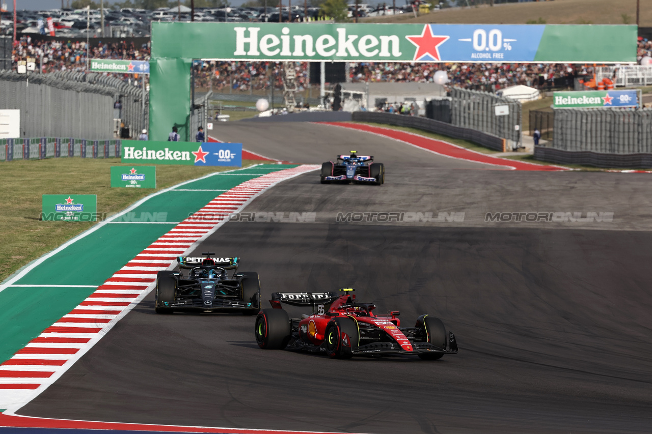 GP STATI UNITI, Carlos Sainz Jr (ESP) Ferrari SF-23.

21.10.2023. Formula 1 World Championship, Rd 19, United States Grand Prix, Austin, Texas, USA, Sprint Day.

- www.xpbimages.com, EMail: requests@xpbimages.com © Copyright: Moy / XPB Images