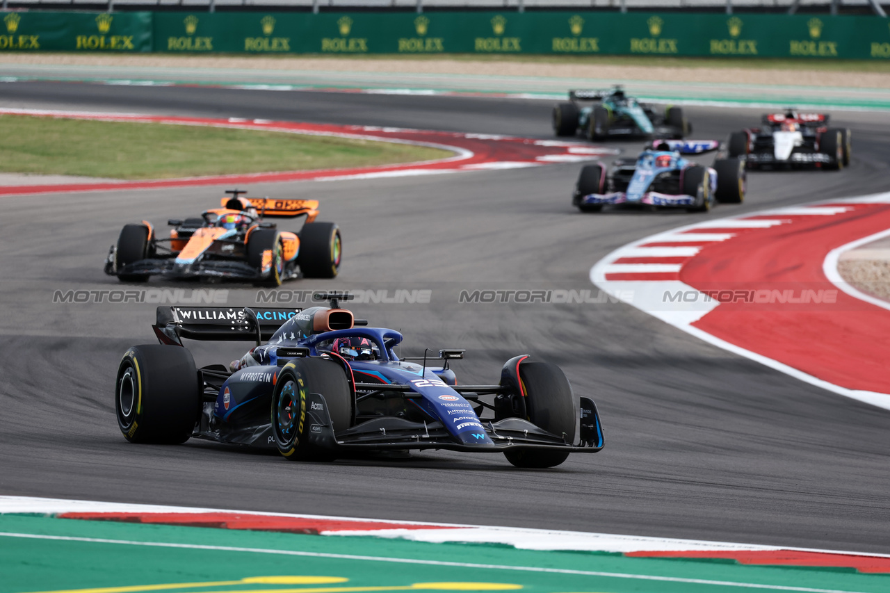 GP STATI UNITI, Alexander Albon (THA) Williams Racing FW45.

21.10.2023. Formula 1 World Championship, Rd 19, United States Grand Prix, Austin, Texas, USA, Sprint Day.

- www.xpbimages.com, EMail: requests@xpbimages.com © Copyright: Moy / XPB Images