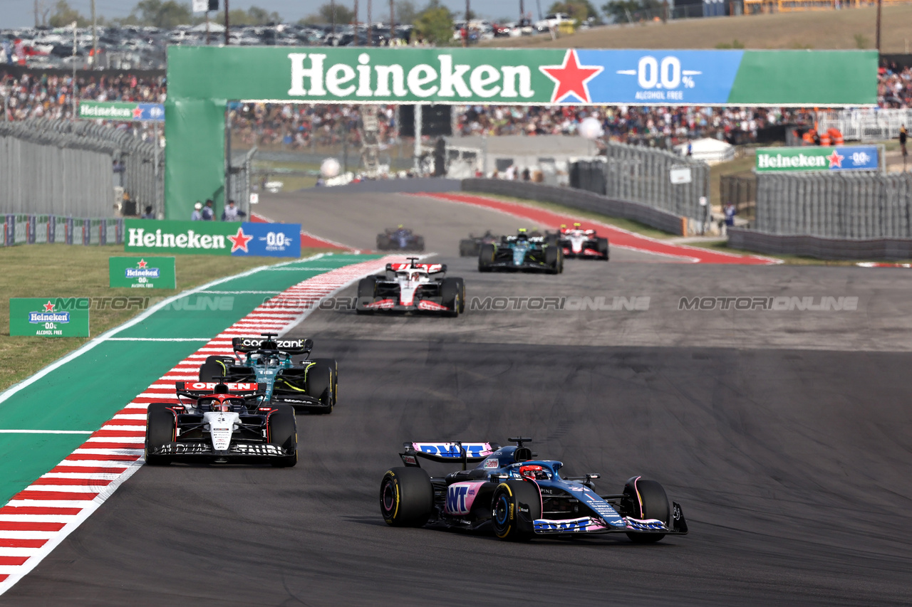 GP STATI UNITI, Esteban Ocon (FRA) Alpine F1 Team A523.

21.10.2023. Formula 1 World Championship, Rd 19, United States Grand Prix, Austin, Texas, USA, Sprint Day.

- www.xpbimages.com, EMail: requests@xpbimages.com © Copyright: Moy / XPB Images
