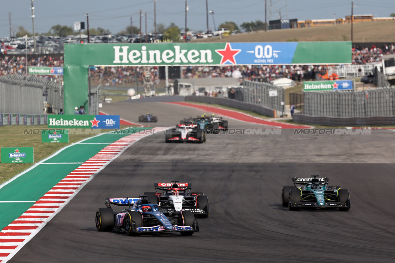 GP STATI UNITI, Esteban Ocon (FRA) Alpine F1 Team A523.

21.10.2023. Formula 1 World Championship, Rd 19, United States Grand Prix, Austin, Texas, USA, Sprint Day.

- www.xpbimages.com, EMail: requests@xpbimages.com © Copyright: Moy / XPB Images