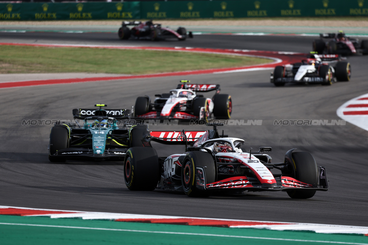 GP STATI UNITI, Kevin Magnussen (DEN) Haas VF-23.

21.10.2023. Formula 1 World Championship, Rd 19, United States Grand Prix, Austin, Texas, USA, Sprint Day.

- www.xpbimages.com, EMail: requests@xpbimages.com © Copyright: Moy / XPB Images