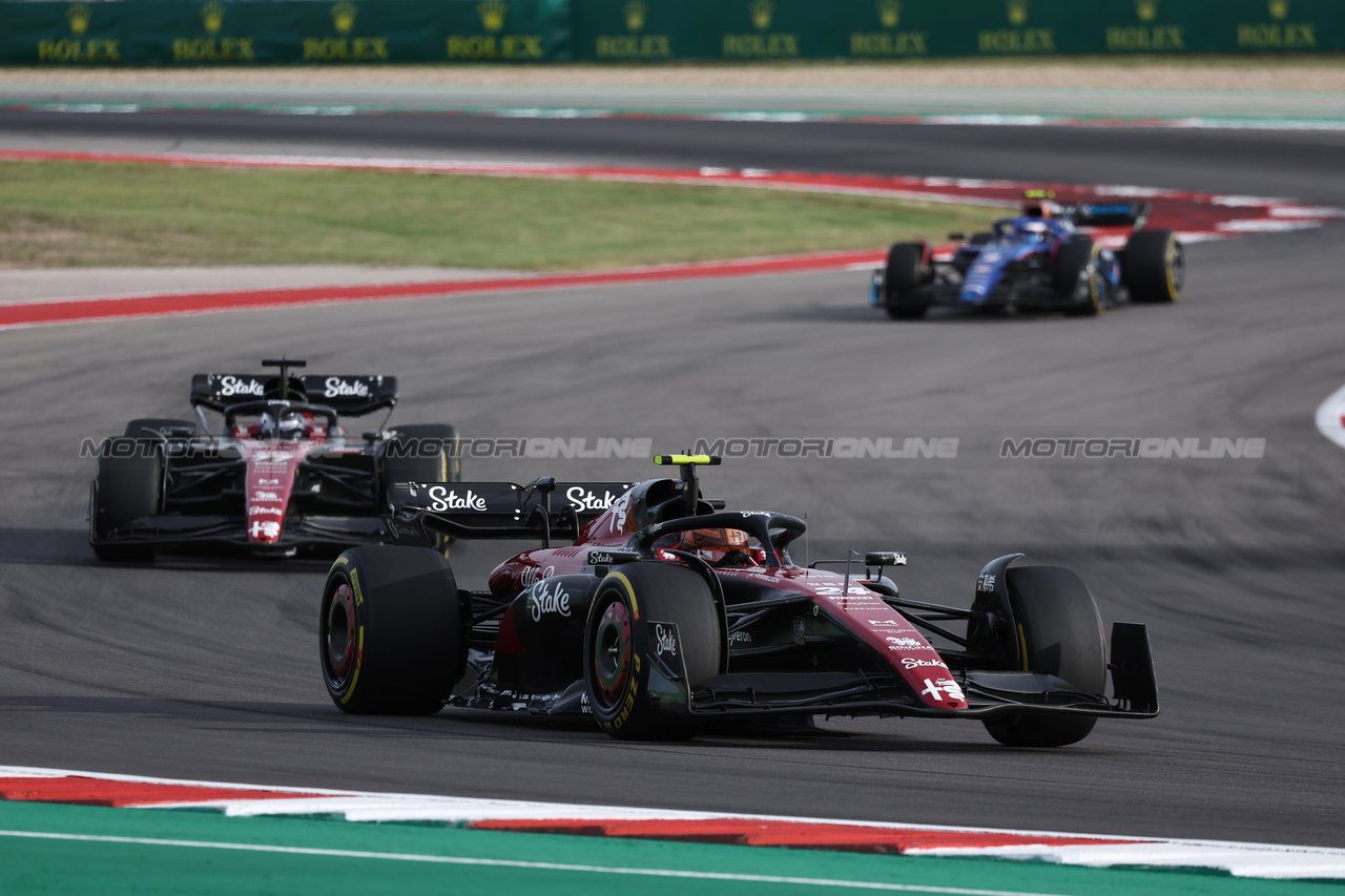 GP STATI UNITI, Zhou Guanyu (CHN) Alfa Romeo F1 Team C43.

21.10.2023. Formula 1 World Championship, Rd 19, United States Grand Prix, Austin, Texas, USA, Sprint Day.

- www.xpbimages.com, EMail: requests@xpbimages.com © Copyright: Moy / XPB Images