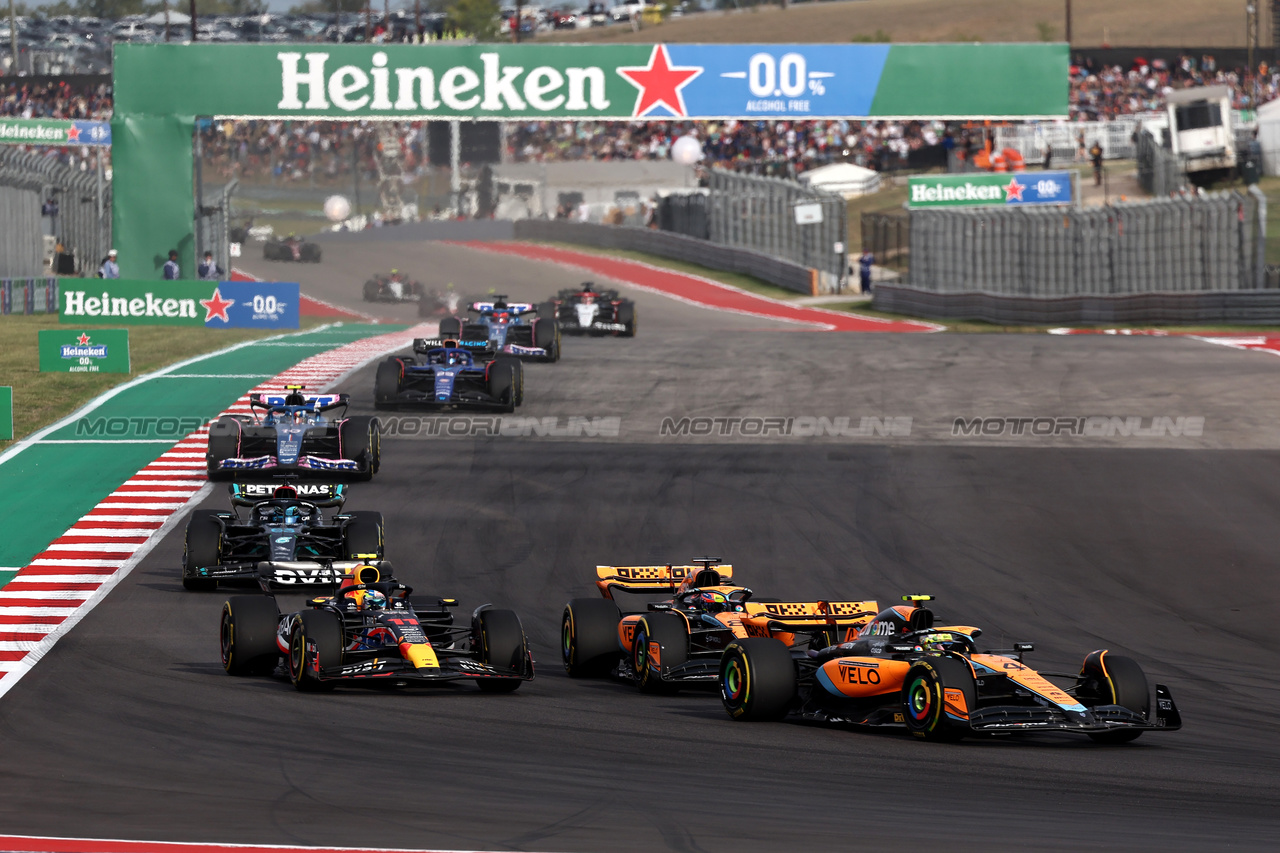 GP STATI UNITI, Lando Norris (GBR) McLaren MCL60.

21.10.2023. Formula 1 World Championship, Rd 19, United States Grand Prix, Austin, Texas, USA, Sprint Day.

- www.xpbimages.com, EMail: requests@xpbimages.com © Copyright: Moy / XPB Images