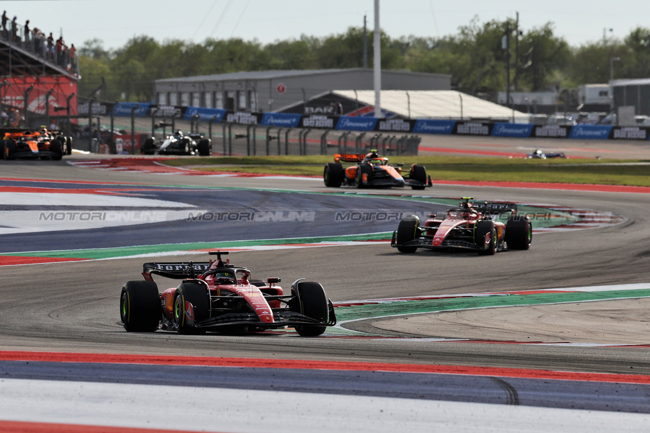 GP STATI UNITI, Charles Leclerc (MON) Ferrari SF-23.

21.10.2023. Formula 1 World Championship, Rd 19, United States Grand Prix, Austin, Texas, USA, Sprint Day.

 - www.xpbimages.com, EMail: requests@xpbimages.com © Copyright: Rew / XPB Images