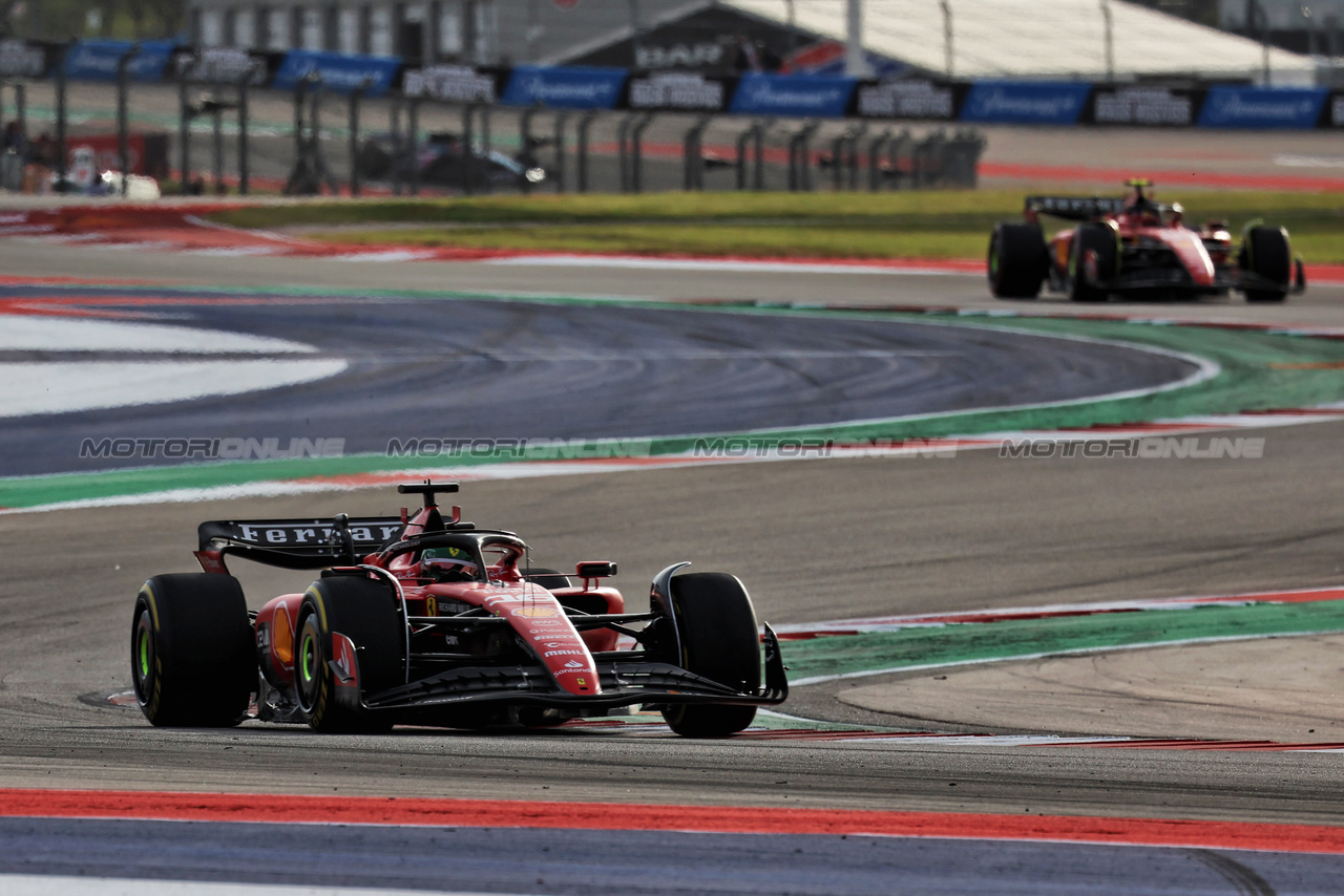GP STATI UNITI, Charles Leclerc (MON) Ferrari SF-23.

21.10.2023. Formula 1 World Championship, Rd 19, United States Grand Prix, Austin, Texas, USA, Sprint Day.

 - www.xpbimages.com, EMail: requests@xpbimages.com © Copyright: Rew / XPB Images