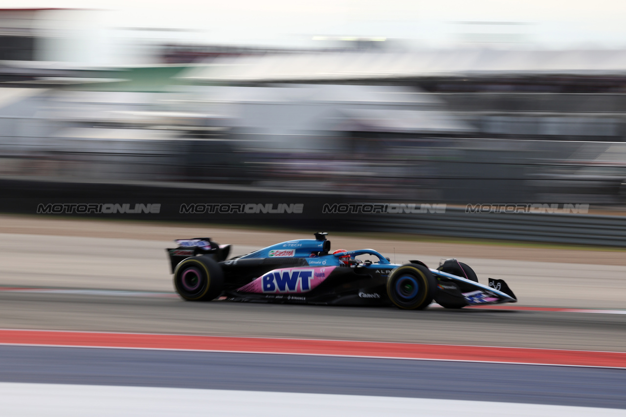 GP STATI UNITI, Esteban Ocon (FRA) Alpine F1 Team A523.

21.10.2023. Formula 1 World Championship, Rd 19, United States Grand Prix, Austin, Texas, USA, Sprint Day.

 - www.xpbimages.com, EMail: requests@xpbimages.com © Copyright: Rew / XPB Images