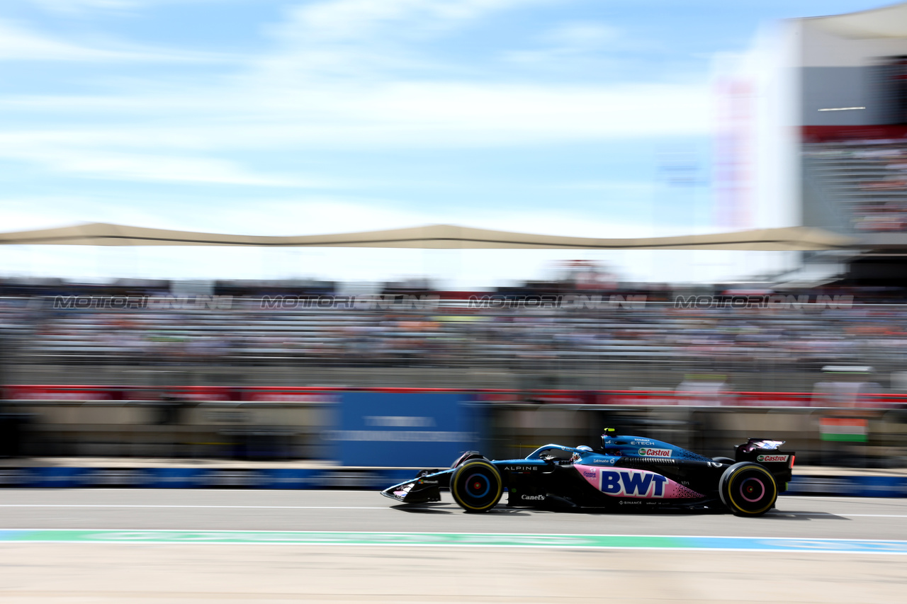 GP STATI UNITI, Pierre Gasly (FRA) Alpine F1 Team A523.

21.10.2023. Formula 1 World Championship, Rd 19, United States Grand Prix, Austin, Texas, USA, Sprint Day.

 - www.xpbimages.com, EMail: requests@xpbimages.com © Copyright: Rew / XPB Images