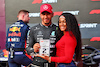 GP STATI UNITI, Second placed Lewis Hamilton (GBR) Mercedes AMG F1 in Sprint parc ferme with Sha'Carri Richardson (USA) Athlete.
21.10.2023. Formula 1 World Championship, Rd 19, United States Grand Prix, Austin, Texas, USA, Sprint Day.
- www.xpbimages.com, EMail: requests@xpbimages.com © Copyright: Batchelor / XPB Images