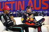 GP STATI UNITI, (L to R): Lewis Hamilton (GBR) Mercedes AMG F1 e Max Verstappen (NLD) Red Bull Racing in the post Sprint FIA Press Conference.
21.10.2023. Formula 1 World Championship, Rd 19, United States Grand Prix, Austin, Texas, USA, Sprint Day.
- www.xpbimages.com, EMail: requests@xpbimages.com © Copyright: Bearne / XPB Images