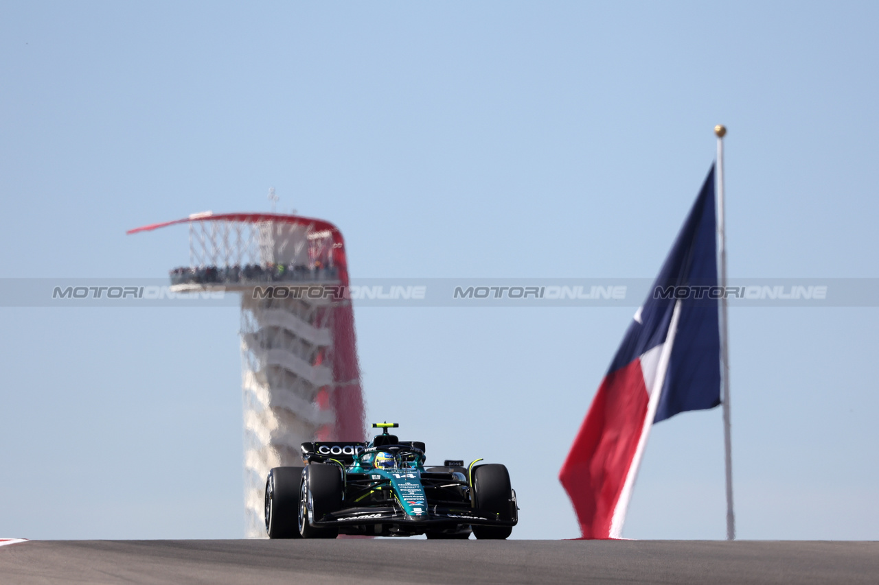 GP STATI UNITI, Fernando Alonso (ESP) Aston Martin F1 Team AMR23.

20.10.2023. Formula 1 World Championship, Rd 19, United States Grand Prix, Austin, Texas, USA, Qualifiche Day

- www.xpbimages.com, EMail: requests@xpbimages.com © Copyright: Bearne / XPB Images