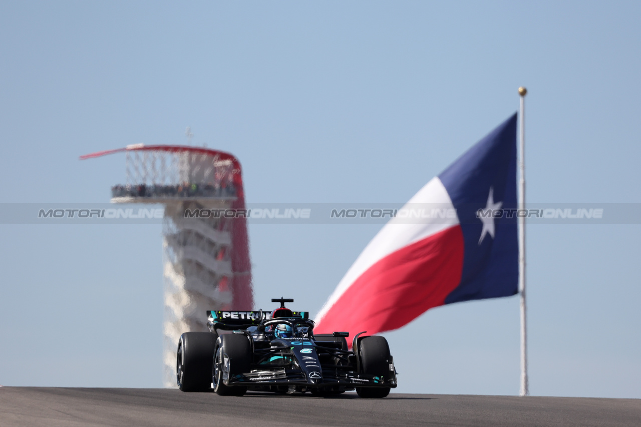 GP STATI UNITI, George Russell (GBR) Mercedes AMG F1 W14.

20.10.2023. Formula 1 World Championship, Rd 19, United States Grand Prix, Austin, Texas, USA, Qualifiche Day

- www.xpbimages.com, EMail: requests@xpbimages.com © Copyright: Bearne / XPB Images