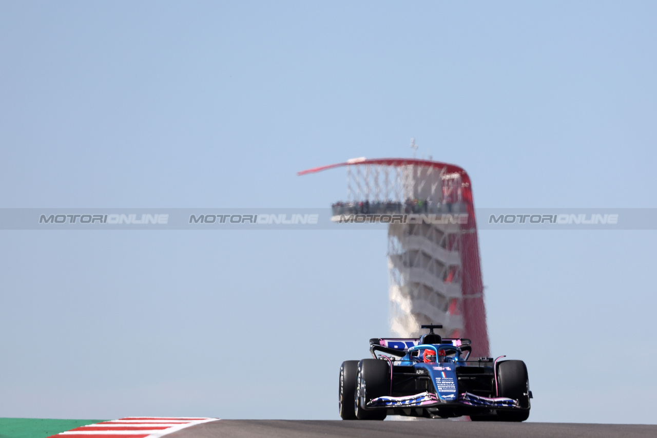 GP STATI UNITI, Esteban Ocon (FRA) Alpine F1 Team A523.

20.10.2023. Formula 1 World Championship, Rd 19, United States Grand Prix, Austin, Texas, USA, Qualifiche Day

- www.xpbimages.com, EMail: requests@xpbimages.com © Copyright: Bearne / XPB Images