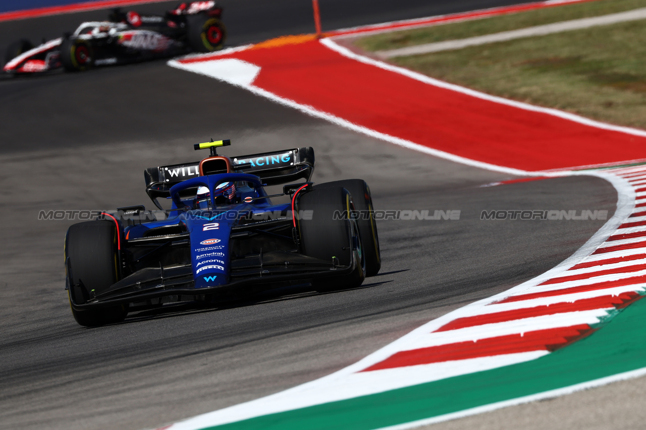 GP STATI UNITI, Logan Sargeant (USA) Williams Racing FW45.

20.10.2023. Formula 1 World Championship, Rd 19, United States Grand Prix, Austin, Texas, USA, Qualifiche Day

 - www.xpbimages.com, EMail: requests@xpbimages.com © Copyright: Coates / XPB Images