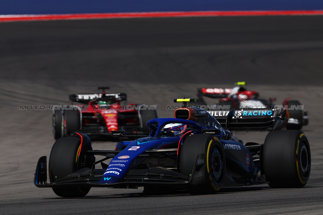 GP STATI UNITI, Logan Sargeant (USA) Williams Racing FW45.



20.10.2023. Formula 1 World Championship, Rd 19, United States Grand Prix, Austin, Texas, USA, Qualifiche Day

 - www.xpbimages.com, EMail: requests@xpbimages.com © Copyright: Coates / XPB Images