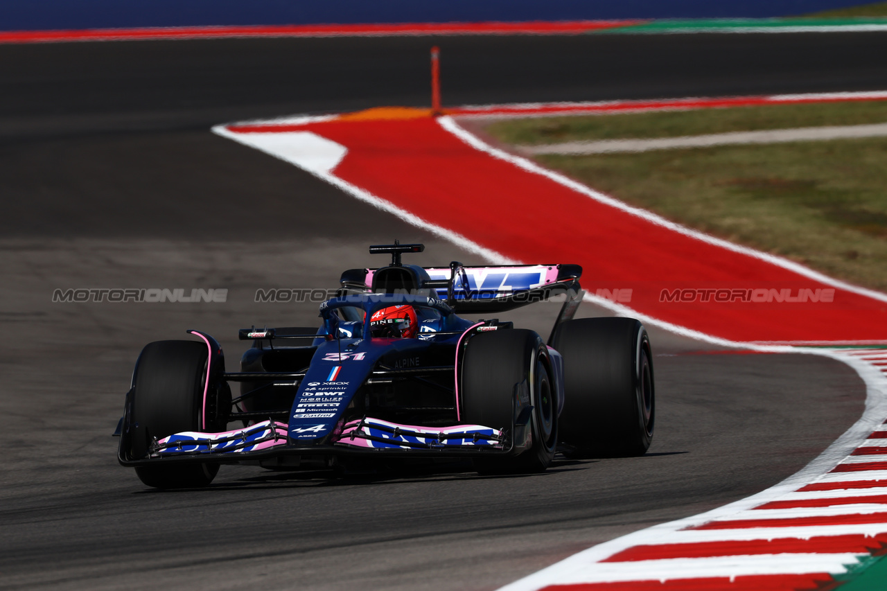 GP STATI UNITI, Esteban Ocon (FRA) Alpine F1 Team A523.

20.10.2023. Formula 1 World Championship, Rd 19, United States Grand Prix, Austin, Texas, USA, Qualifiche Day

 - www.xpbimages.com, EMail: requests@xpbimages.com © Copyright: Coates / XPB Images