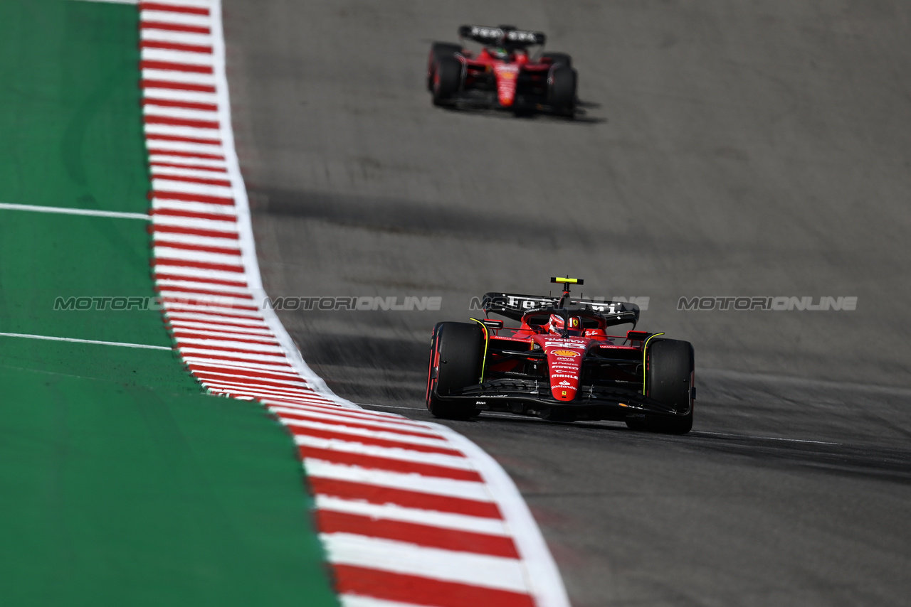 GP STATI UNITI, Carlos Sainz Jr (ESP) Ferrari SF-23.

20.10.2023. Formula 1 World Championship, Rd 19, United States Grand Prix, Austin, Texas, USA, Qualifiche Day

- www.xpbimages.com, EMail: requests@xpbimages.com © Copyright: Price / XPB Images