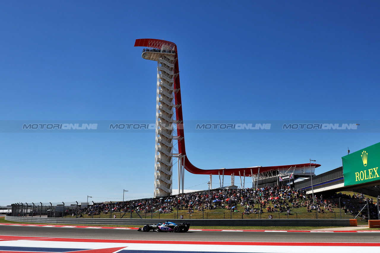 GP STATI UNITI, Esteban Ocon (FRA) Alpine F1 Team A523.

20.10.2023. Formula 1 World Championship, Rd 19, United States Grand Prix, Austin, Texas, USA, Qualifiche Day

- www.xpbimages.com, EMail: requests@xpbimages.com © Copyright: Moy / XPB Images