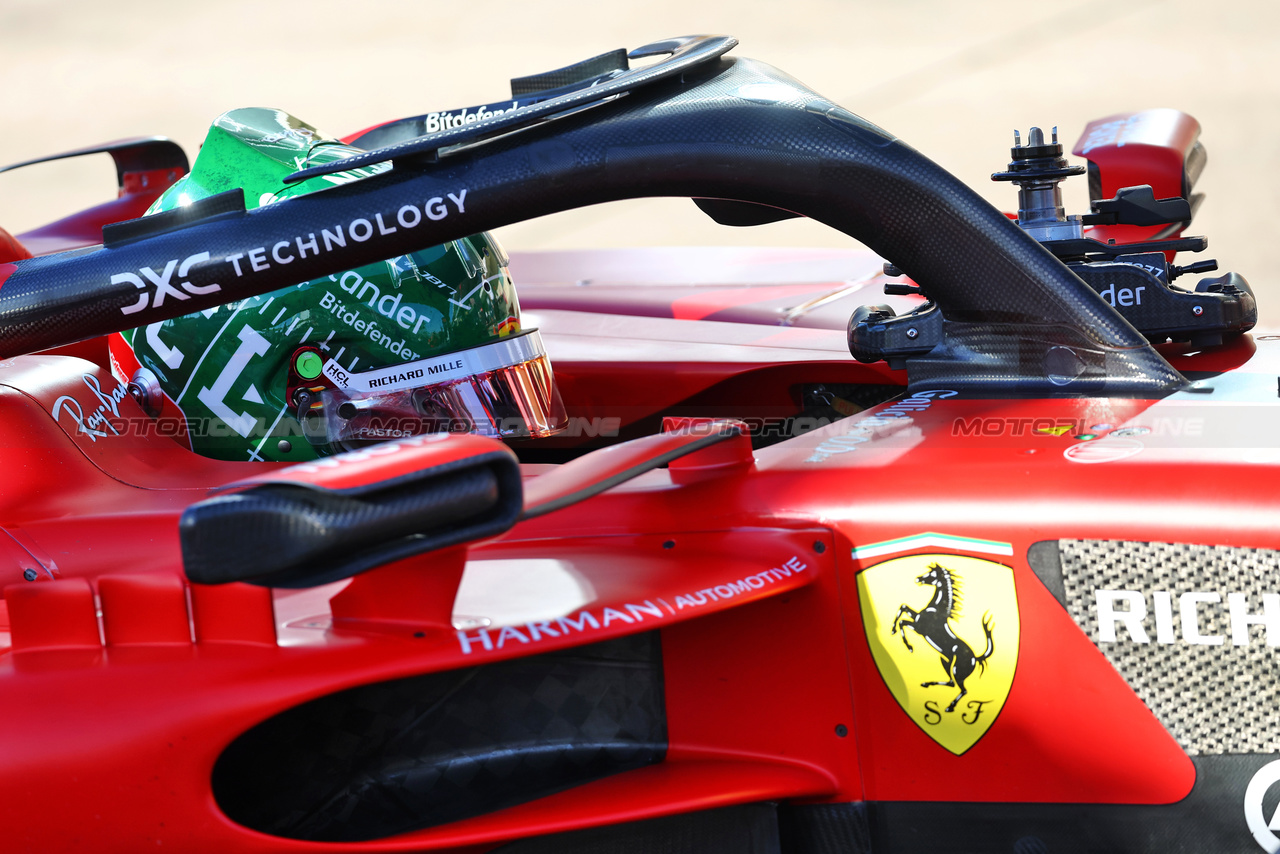 GP STATI UNITI, Pole sitter Charles Leclerc (MON) Ferrari SF-23 in qualifying parc ferme.

20.10.2023. Formula 1 World Championship, Rd 19, United States Grand Prix, Austin, Texas, USA, Qualifiche Day

- www.xpbimages.com, EMail: requests@xpbimages.com © Copyright: Batchelor / XPB Images