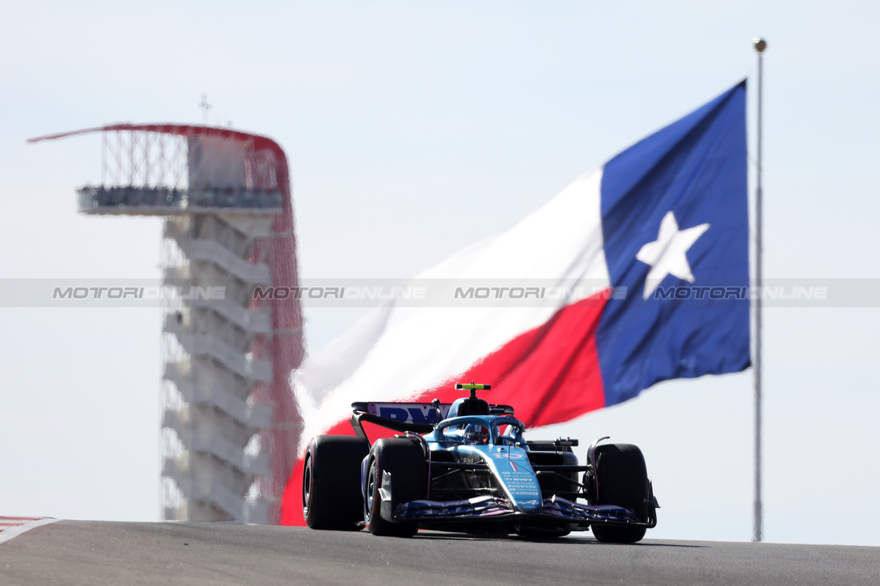 GP STATI UNITI, Pierre Gasly (FRA) Alpine F1 Team A523.

20.10.2023. Formula 1 World Championship, Rd 19, United States Grand Prix, Austin, Texas, USA, Qualifiche Day

- www.xpbimages.com, EMail: requests@xpbimages.com © Copyright: Bearne / XPB Images