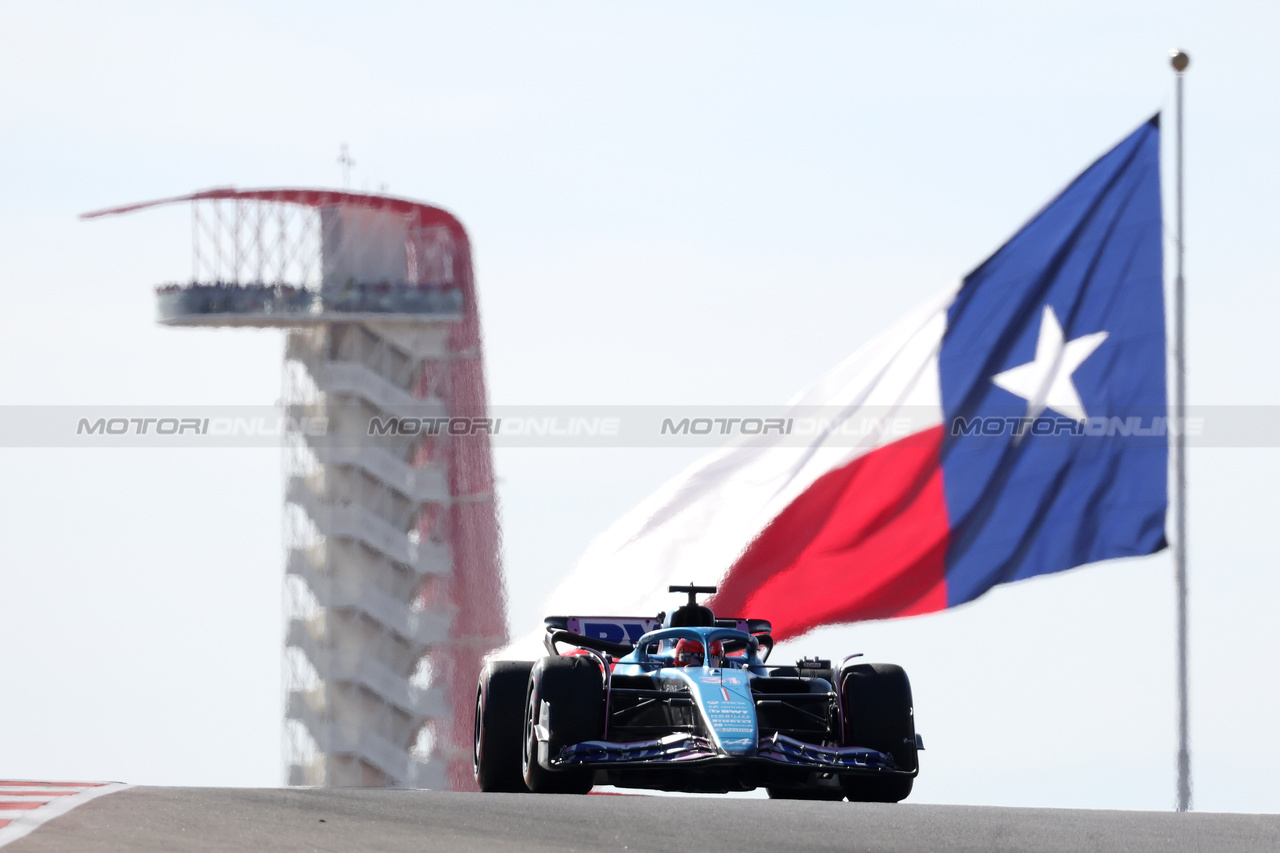 GP STATI UNITI, Esteban Ocon (FRA) Alpine F1 Team A523.

20.10.2023. Formula 1 World Championship, Rd 19, United States Grand Prix, Austin, Texas, USA, Qualifiche Day

- www.xpbimages.com, EMail: requests@xpbimages.com © Copyright: Bearne / XPB Images