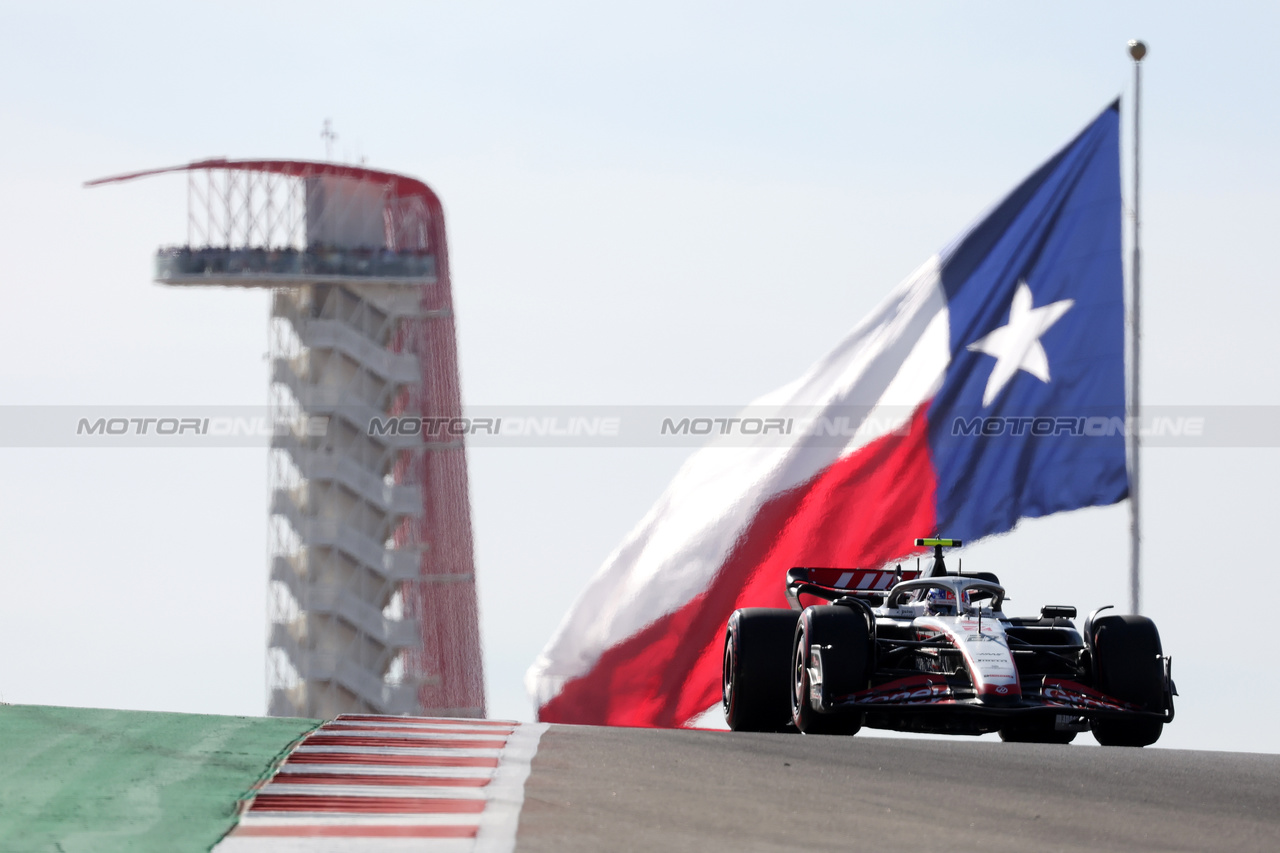 GP STATI UNITI, Nico Hulkenberg (GER) Haas VF-23.

20.10.2023. Formula 1 World Championship, Rd 19, United States Grand Prix, Austin, Texas, USA, Qualifiche Day

- www.xpbimages.com, EMail: requests@xpbimages.com © Copyright: Bearne / XPB Images