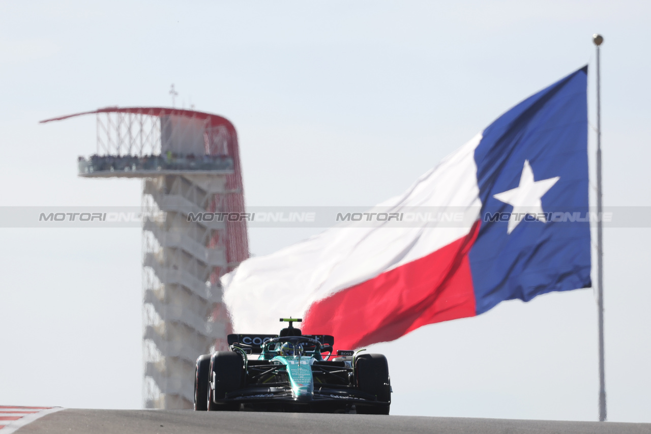 GP STATI UNITI, Fernando Alonso (ESP) Aston Martin F1 Team AMR23.

20.10.2023. Formula 1 World Championship, Rd 19, United States Grand Prix, Austin, Texas, USA, Qualifiche Day

- www.xpbimages.com, EMail: requests@xpbimages.com © Copyright: Bearne / XPB Images
